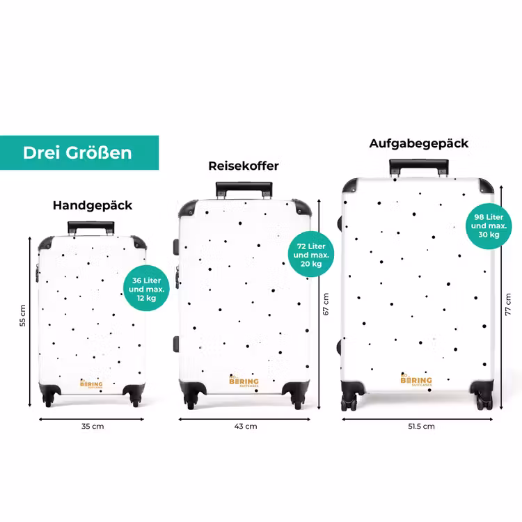 Koffer - Minimalistisches gepunktetes Feld — 3