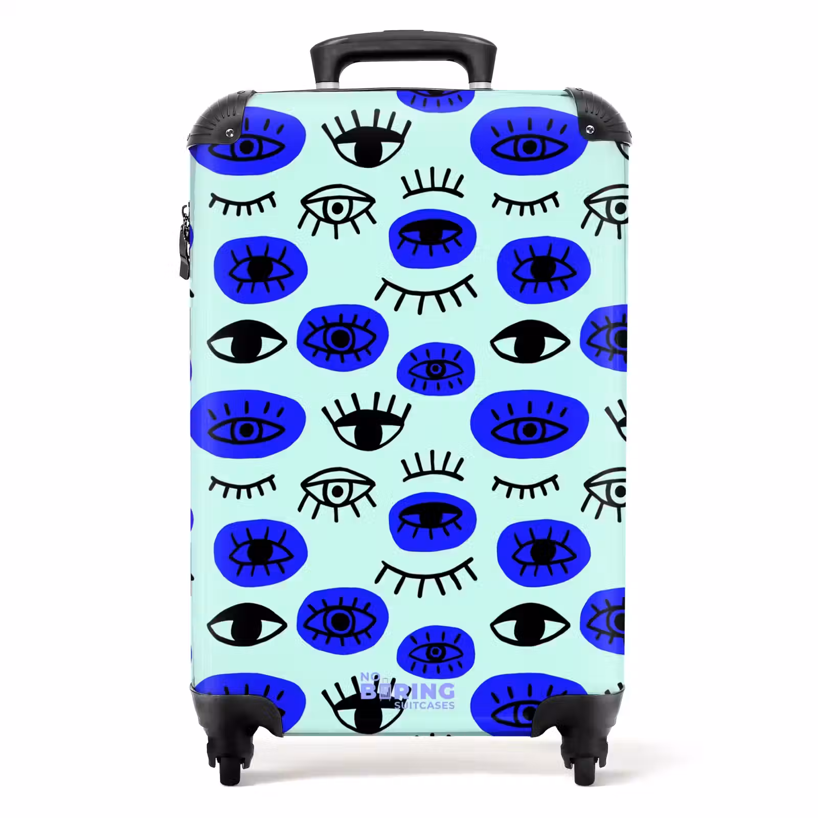 Koffer - Augenmuster in Blau und Schwarz — 1