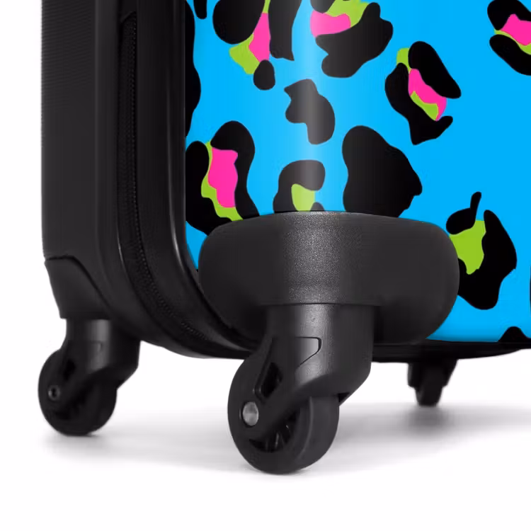 Koffer - Panther-Muster in Neonfarben auf blauem Hintergrund — 6