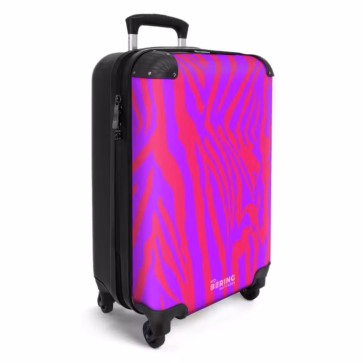 Koffer - Zebrastreifen in Rot und Lila mit modernem Flair — 2