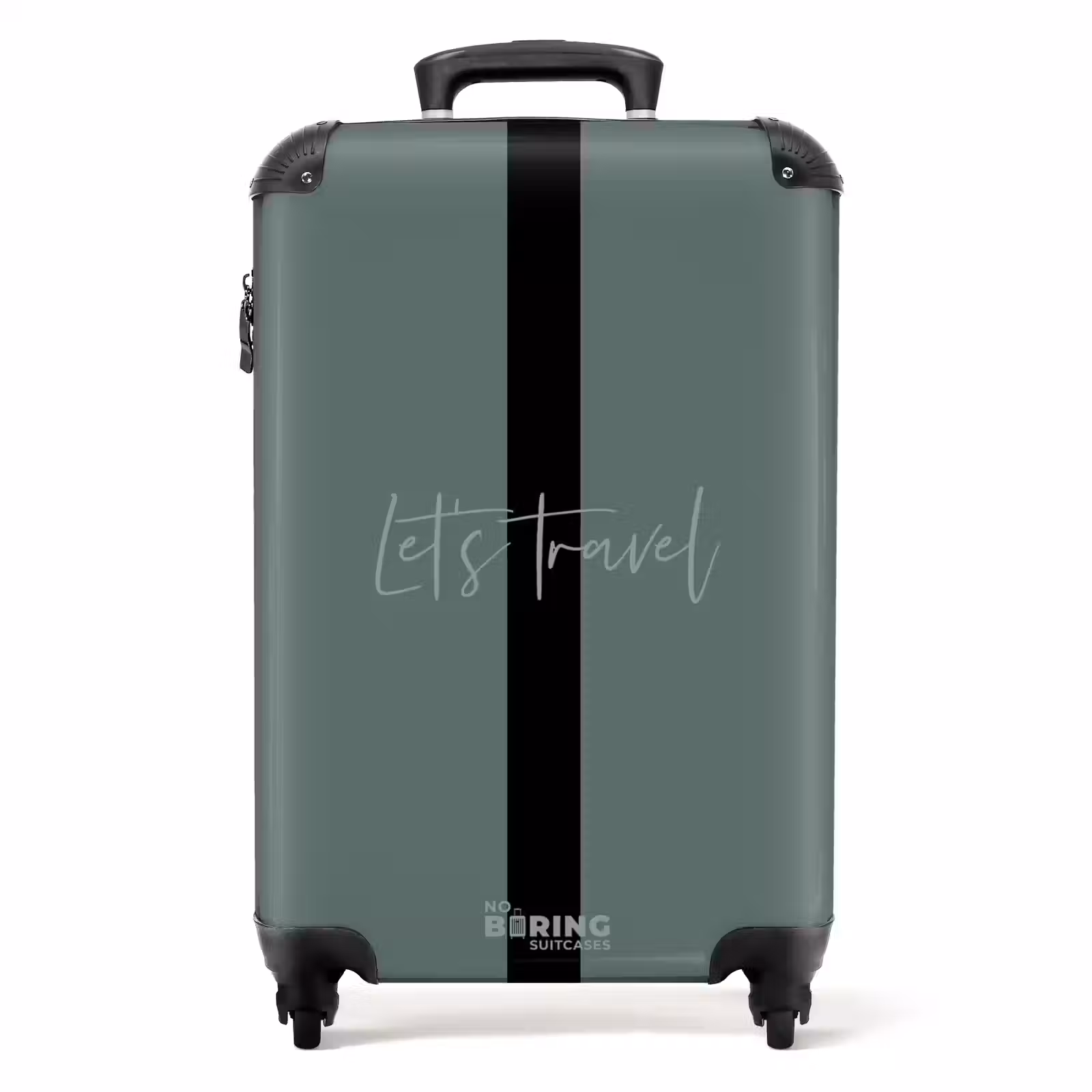 Koffer - Grüner Hintergrund mit Text Let's Travel — 1