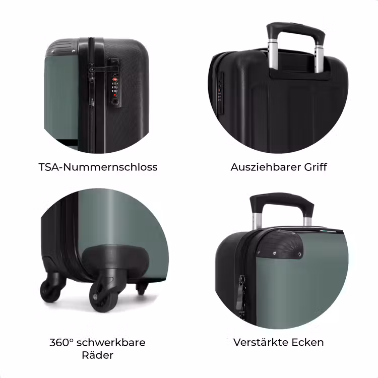 Koffer - Grüner Hintergrund mit doppelten schwarzen Querstreifen — 7