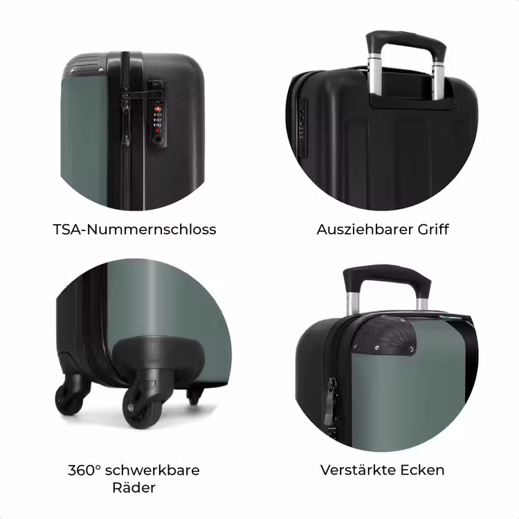 Koffer - Grüner Hintergrund mit doppelten vertikalen Streifen — 7