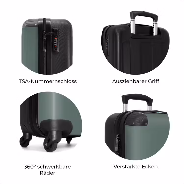 Koffer - Grüner Hintergrund mit schwarzem Herz — 7