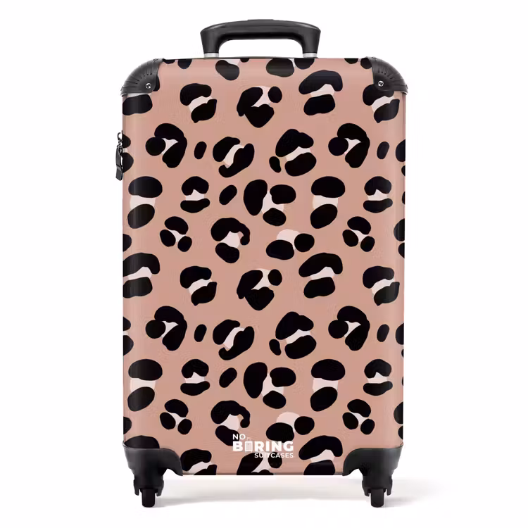 Koffer - Pantherdruck auf rosa Hintergrund — 1