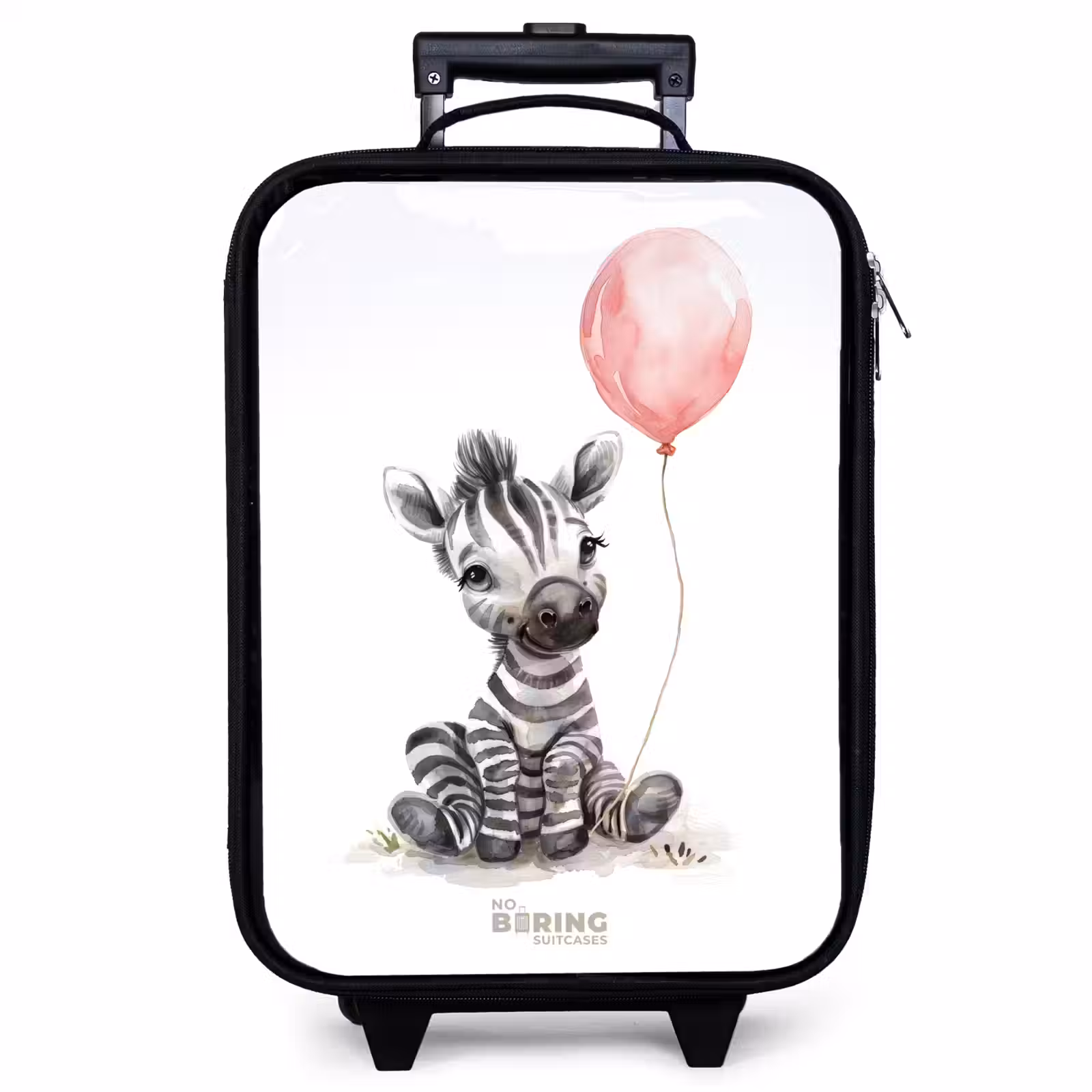 Kinderkoffer - Zebra mit rosa Luftballon — 1