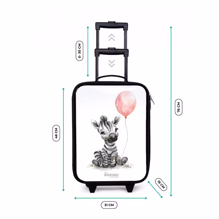 Kinderkoffer - Zebra mit rosa Luftballon — 7