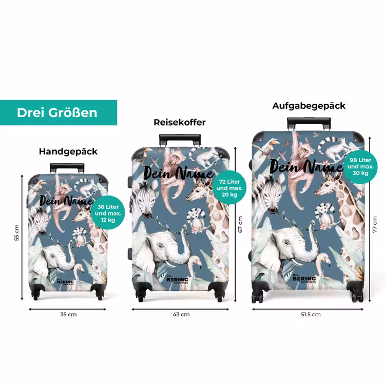 Koffer mit Name - Dschungel-Tierfestival — 3
