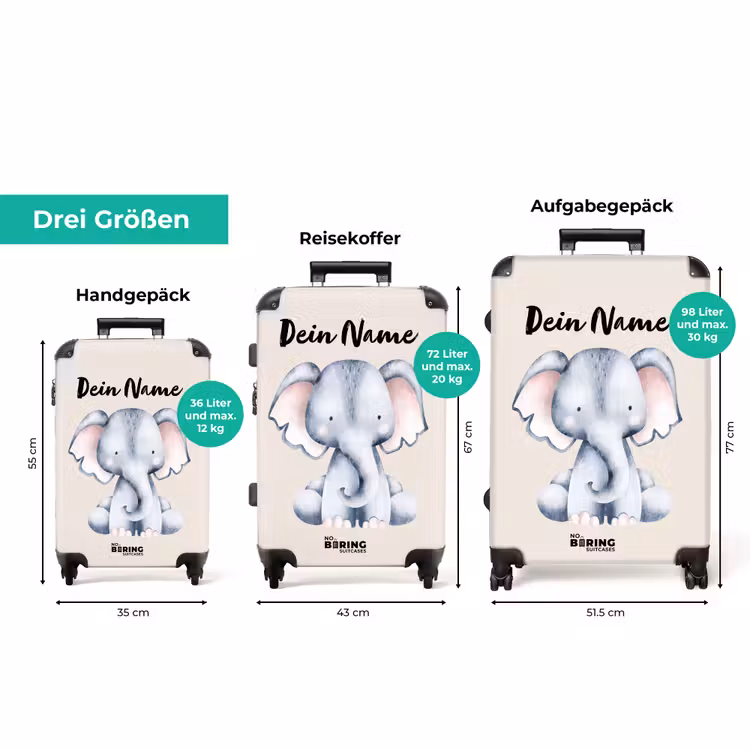 Koffer mit Name - Oane Elefant — 3