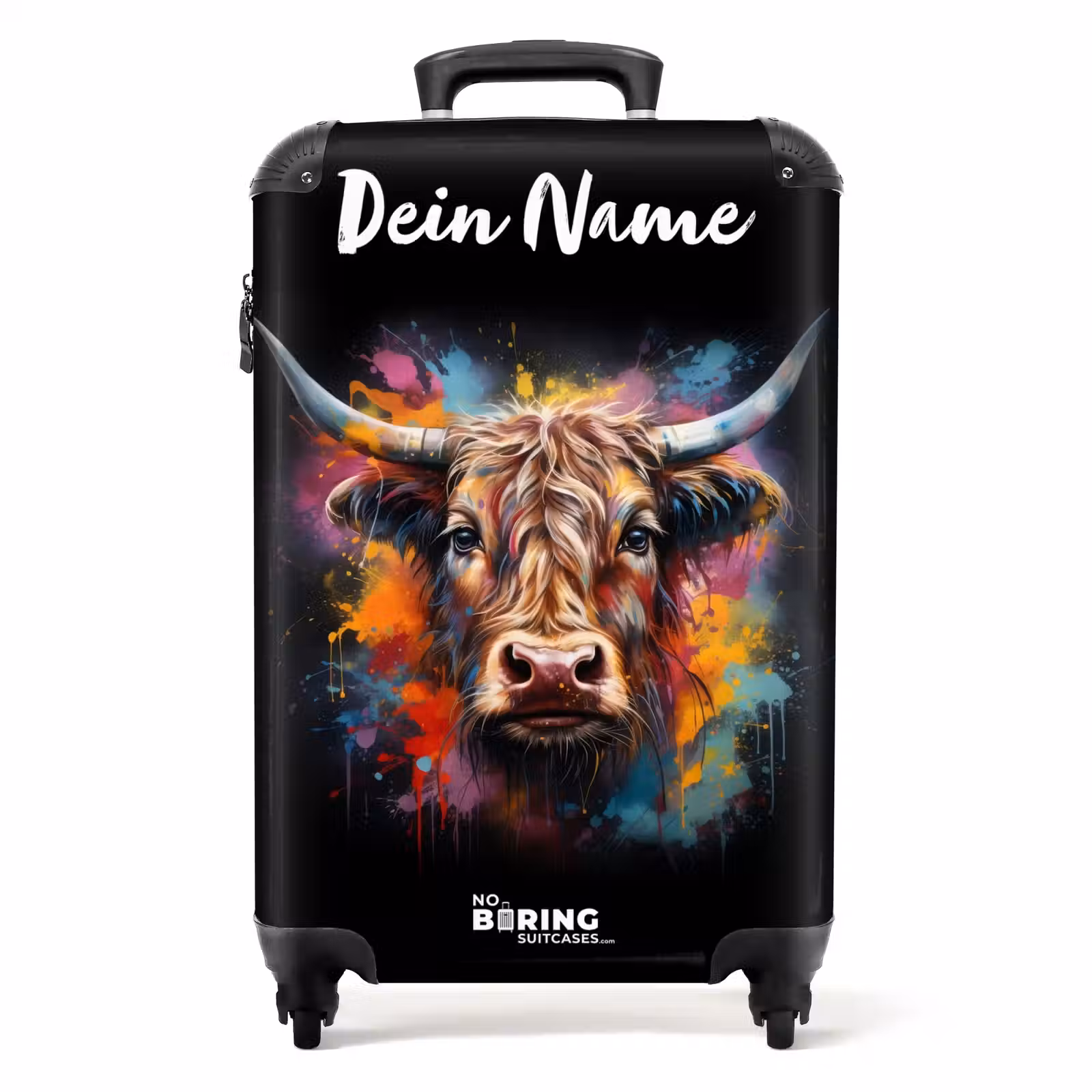 Koffer mit Name - Schottische Highlander als Graffiti-Kunst — 1