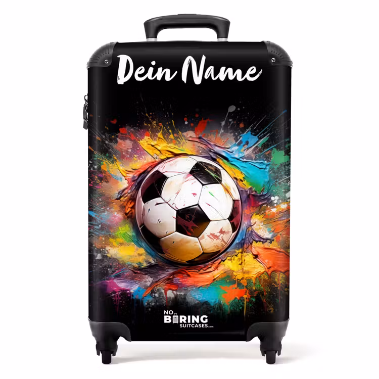 Koffer mit Name - Farbklecks Fußball — 1