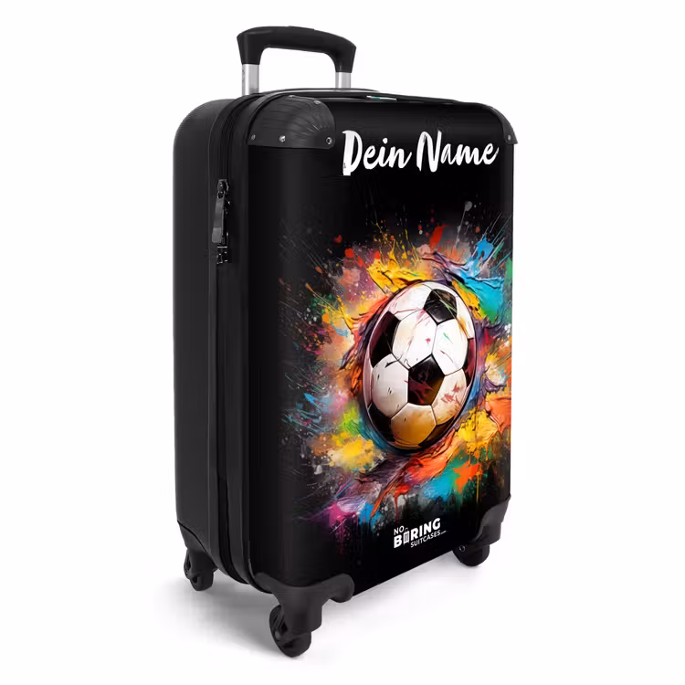 Koffer mit Name - Farbklecks Fußball — 2