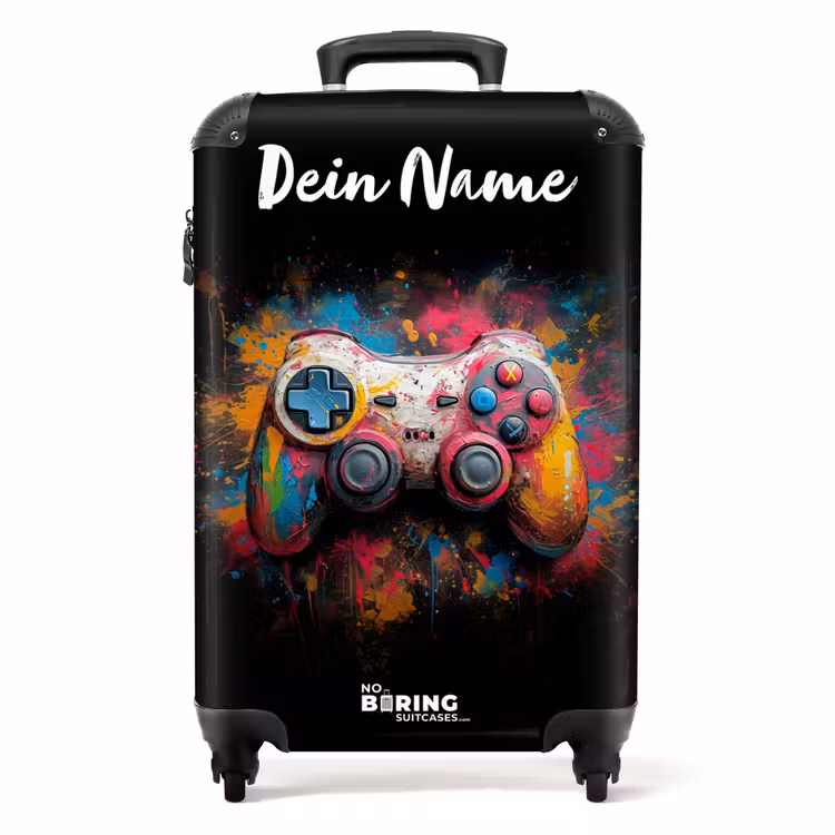 Koffer mit Name - Mit Farbe beschmierter Gamecontroller — 1