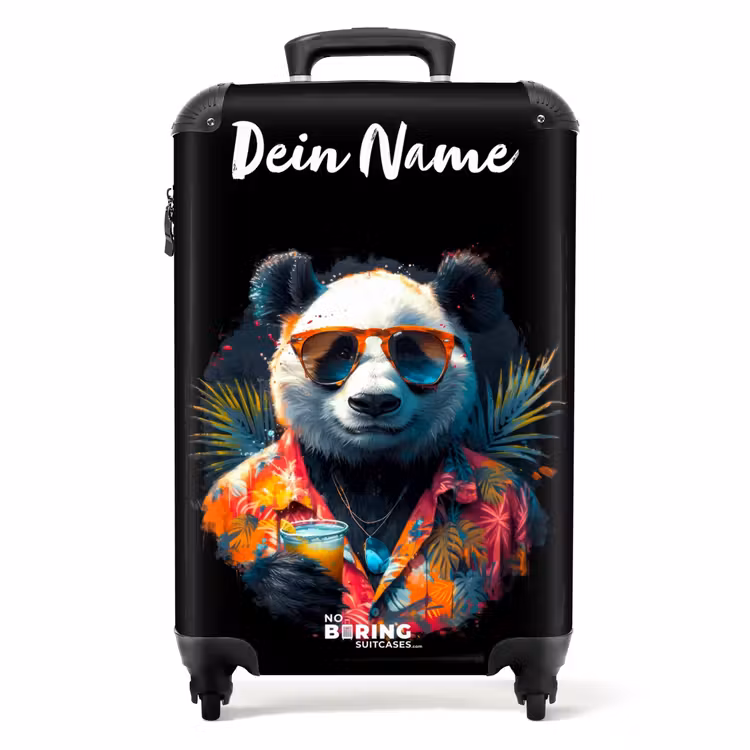 Koffer mit Name - Panda als tropische Straßenkunst — 1