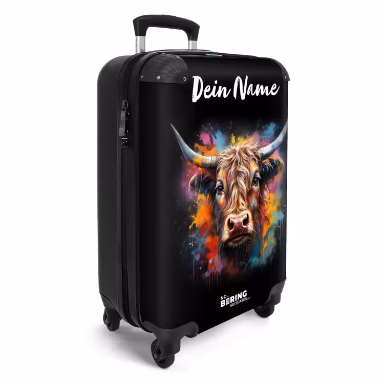 Koffer mit Name - Schottische Highlander als Graffiti-Kunst — 2