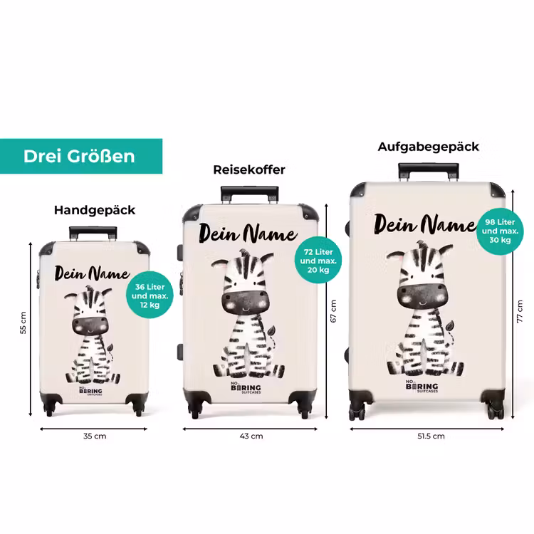 Koffer mit Name - Zoë Zebra — 3