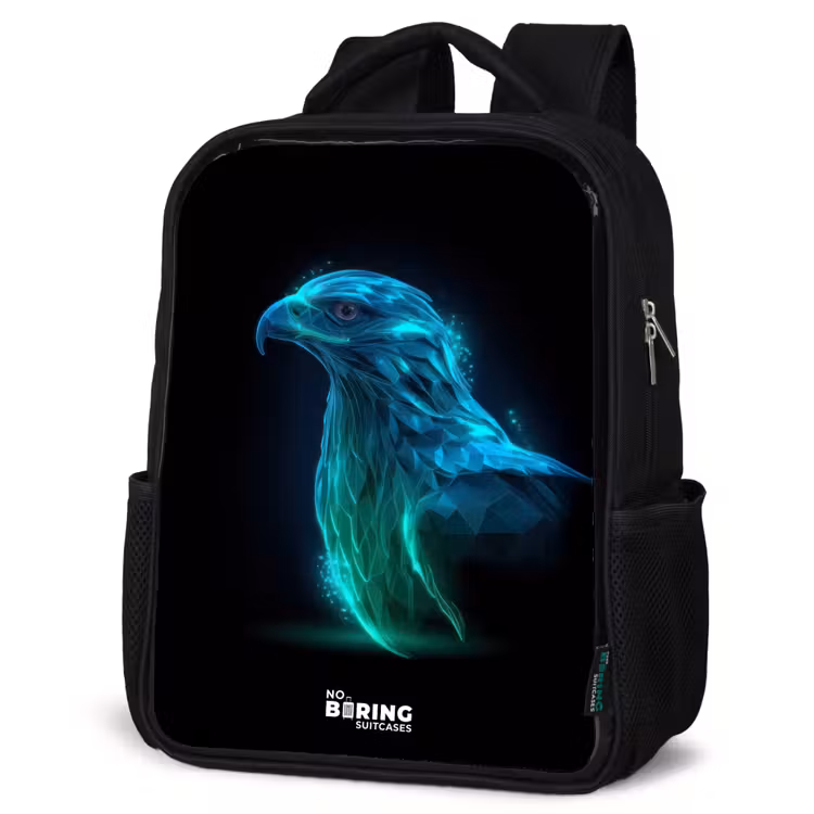Kinderrucksack - Schwarz - Digitaler Adler im Profil — 4