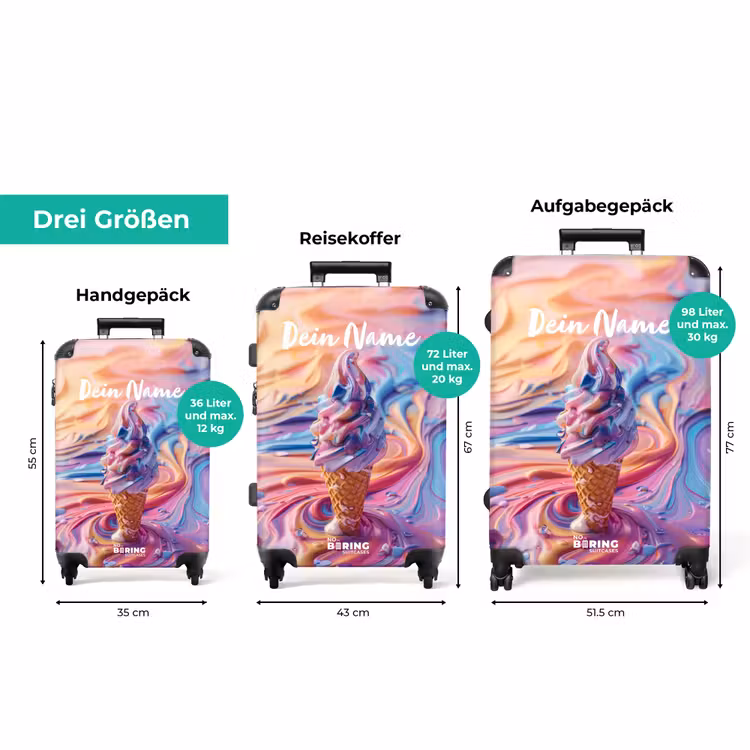 Koffer mit Name - Pastellfarbener Wirbel — 3