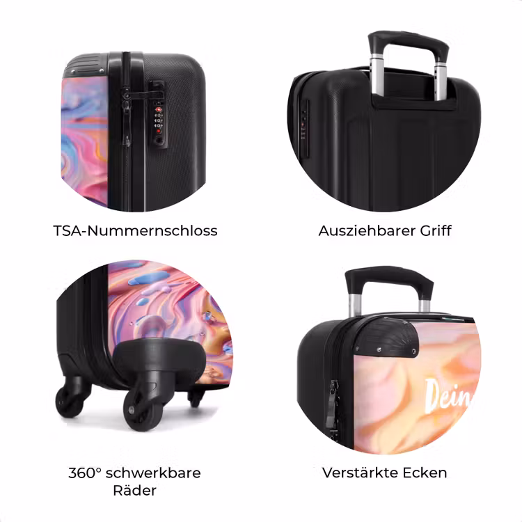 Koffer mit Name - Pastellfarbener Wirbel — 8