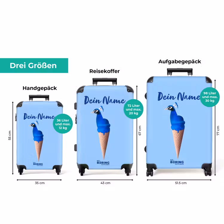 Koffer mit Name - Pfau-Kegel — 3