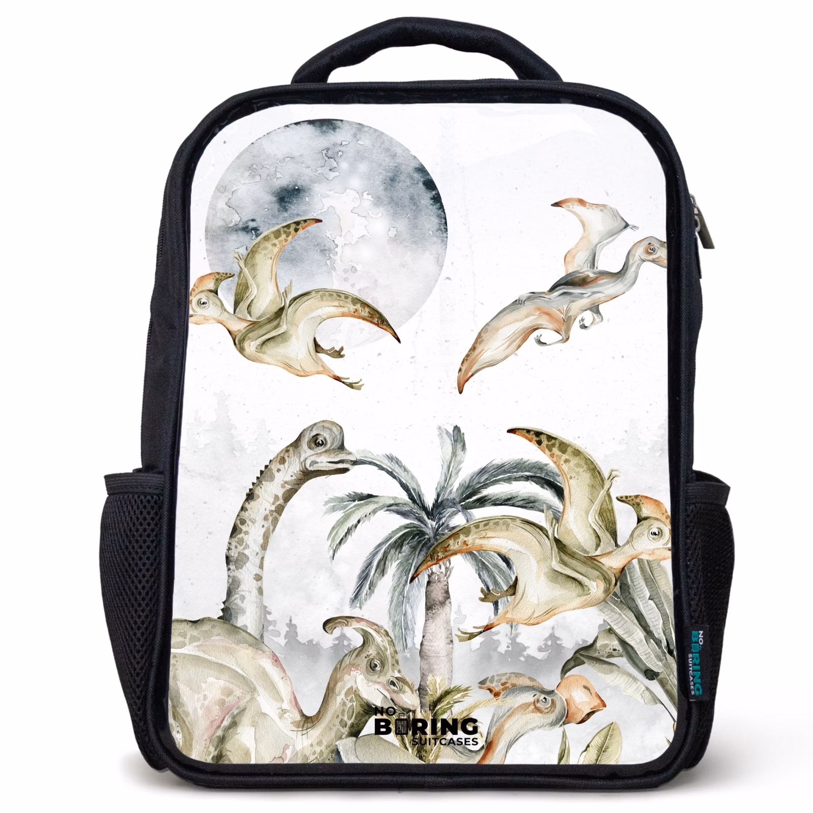 Kinderrucksack - Schwarz - Dinos im Dschungel — 1