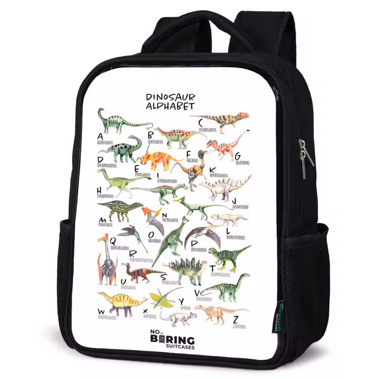 Kinderrucksack - Schwarz - Alphabet der Dinosaurier — 4