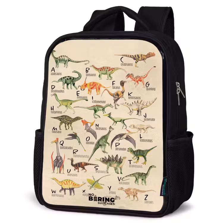 Kinderrucksack - Schwarz - Dino-Alphabet — 4