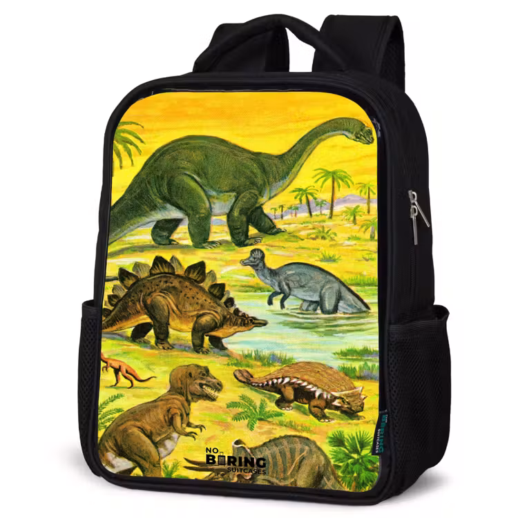 Kinderrucksack - Schwarz - Dinos am Wasser — 4