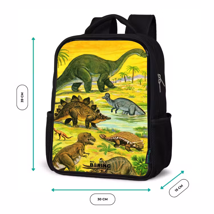 Kinderrucksack - Schwarz - Dinos am Wasser — 6