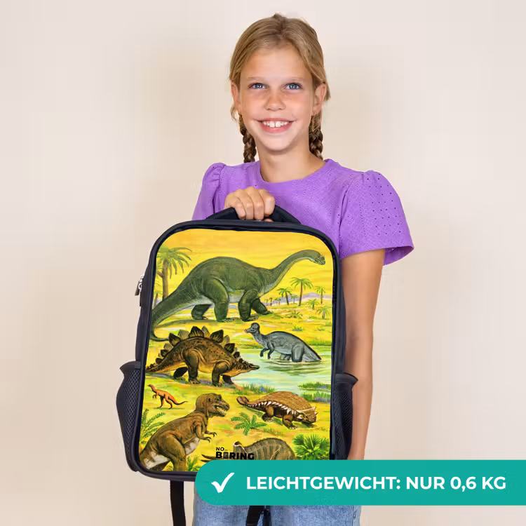 Kinderrucksack - Schwarz - Dinos am Wasser — 7
