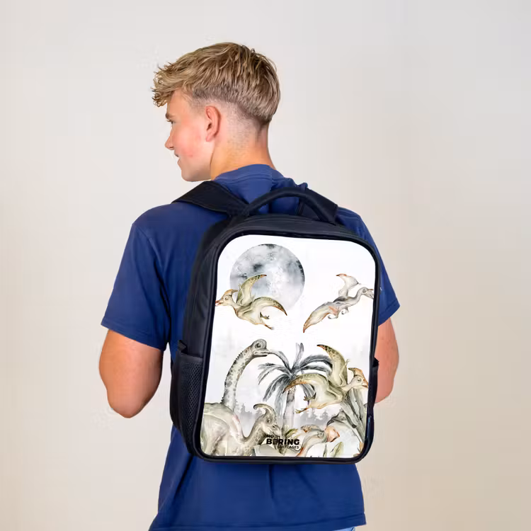 Kinderrucksack - Schwarz - Dinos im Dschungel — 3