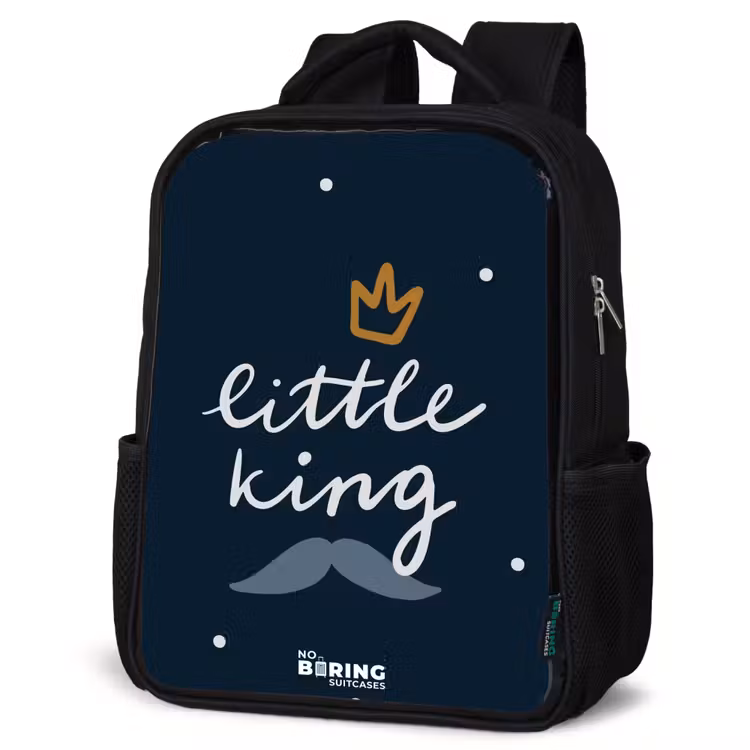 Kinderrucksack - Schwarz - Kleiner König mit Tupfen — 4