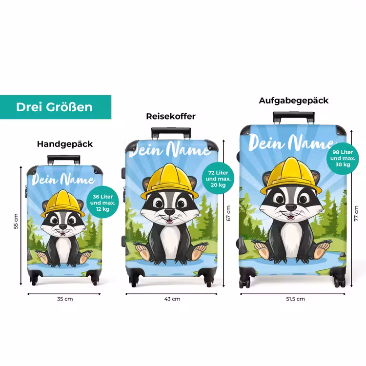 Koffer mit Name - Wally Arbeitsbär — 3