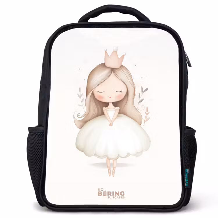 Kinderrucksack - Schwarz - Anmutige Prinzessin in Weiß — 1
