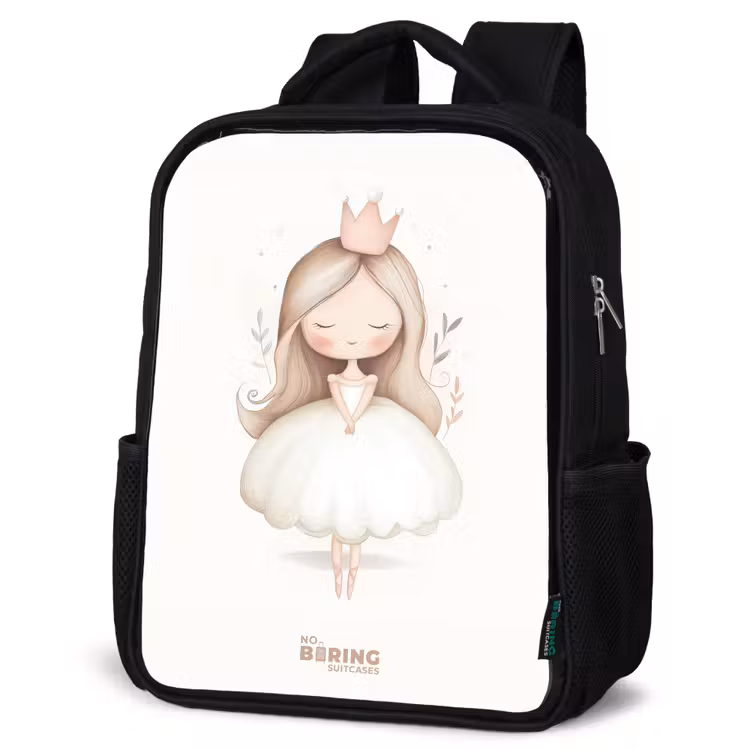 Kinderrucksack - Schwarz - Anmutige Prinzessin in Weiß — 4