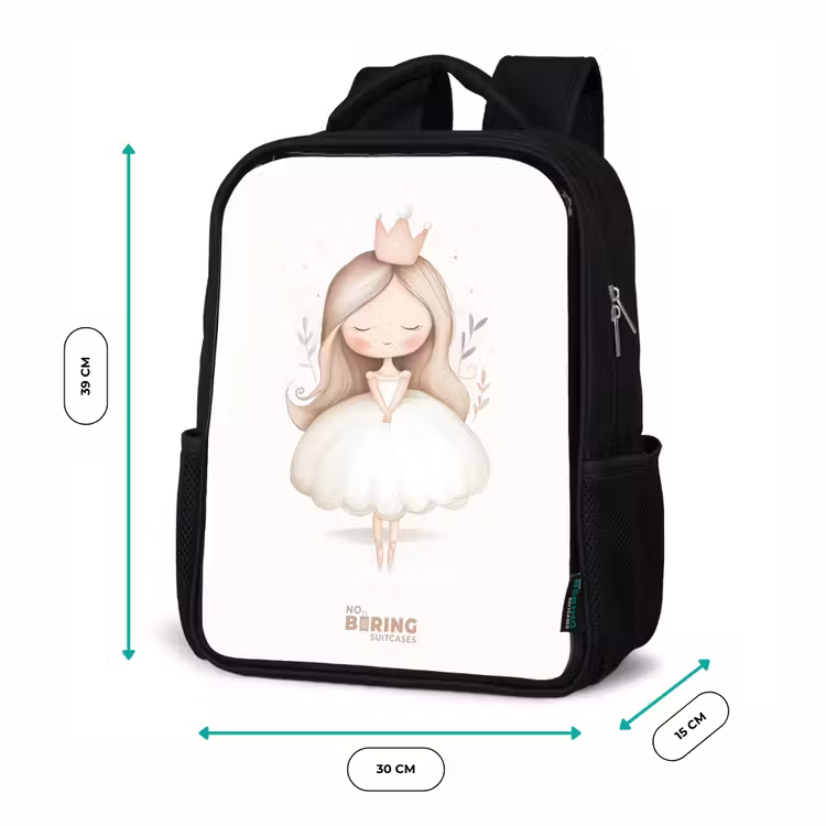 Kinderrucksack - Schwarz - Anmutige Prinzessin in Weiß — 6