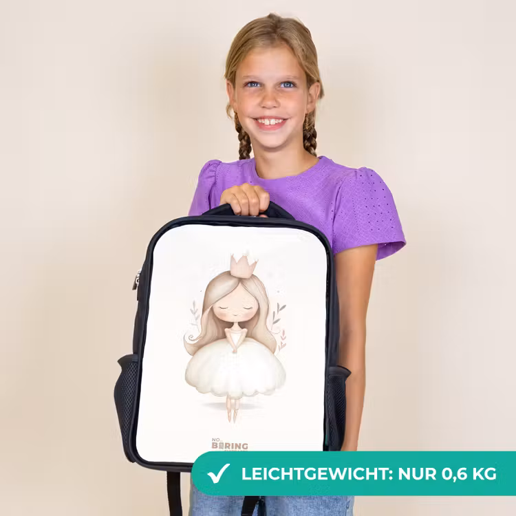 Kinderrucksack - Schwarz - Anmutige Prinzessin in Weiß — 7