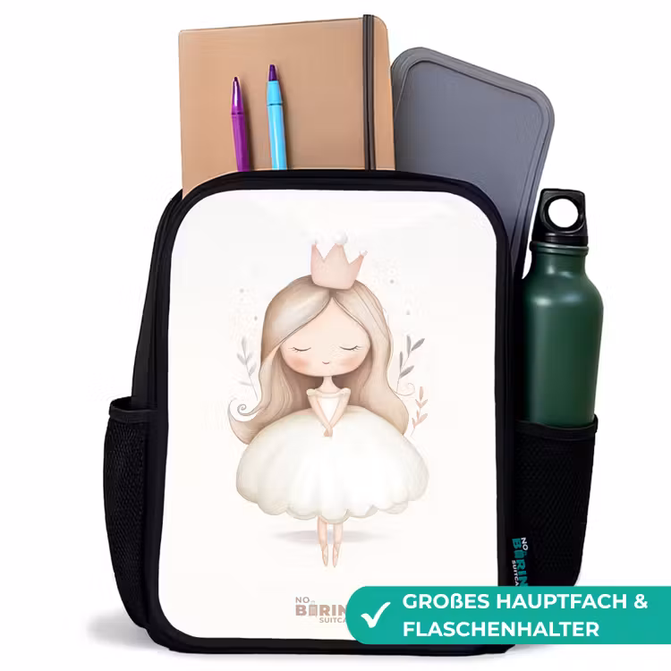 Kinderrucksack - Schwarz - Anmutige Prinzessin in Weiß — 8