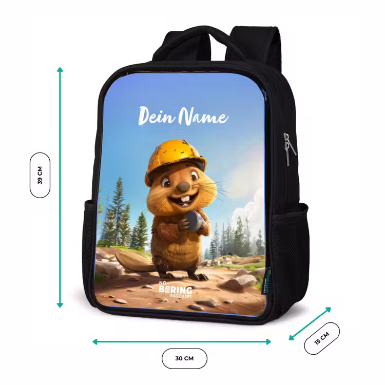 Kinderrucksack - Schwarz - Billy Bauhelm — 6
