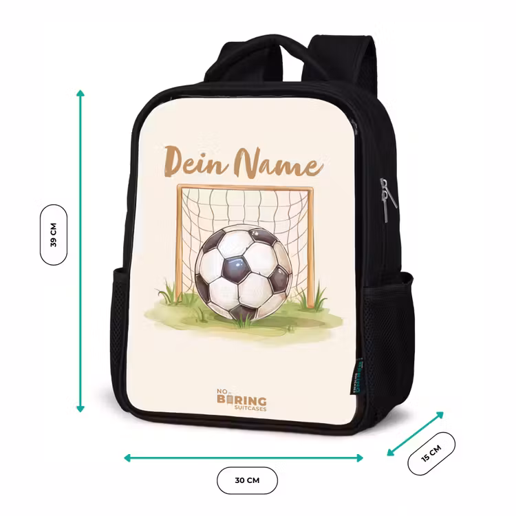 Kinderrucksack - Schwarz - Fußball im Tor — 6