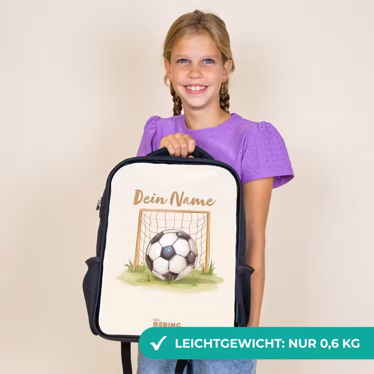Kinderrucksack - Schwarz - Fußball im Tor — 7