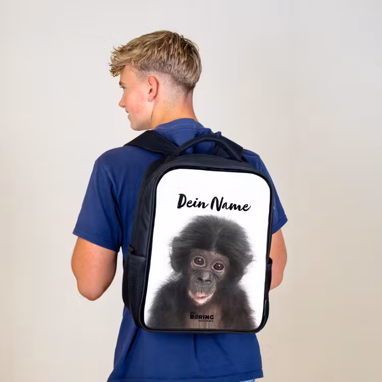 Kinderrucksack - Schwarz - Charlie Chimp — 3
