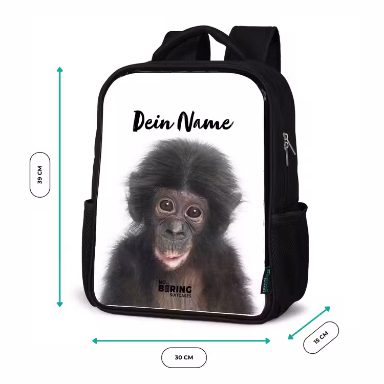 Kinderrucksack - Schwarz - Charlie Chimp — 6