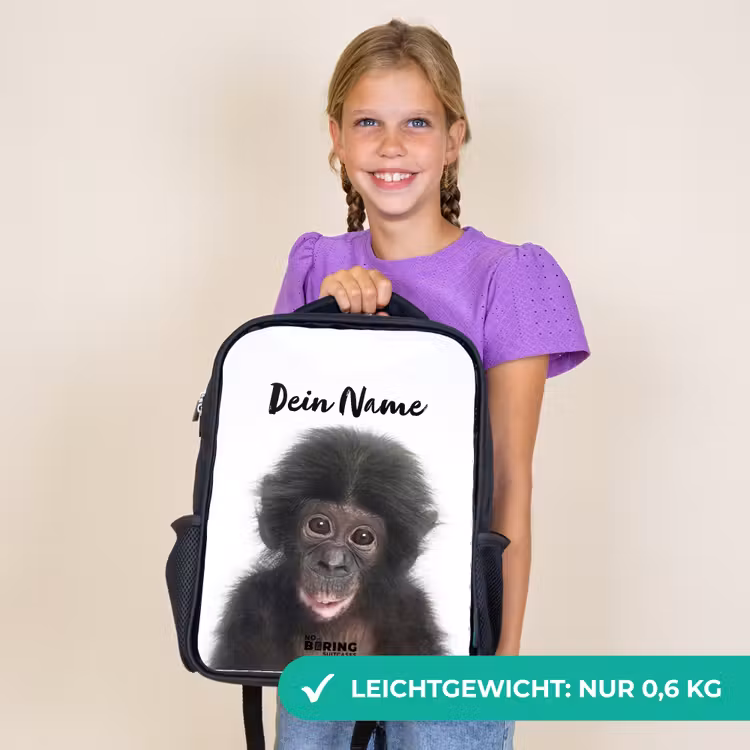 Kinderrucksack - Schwarz - Charlie Chimp — 7