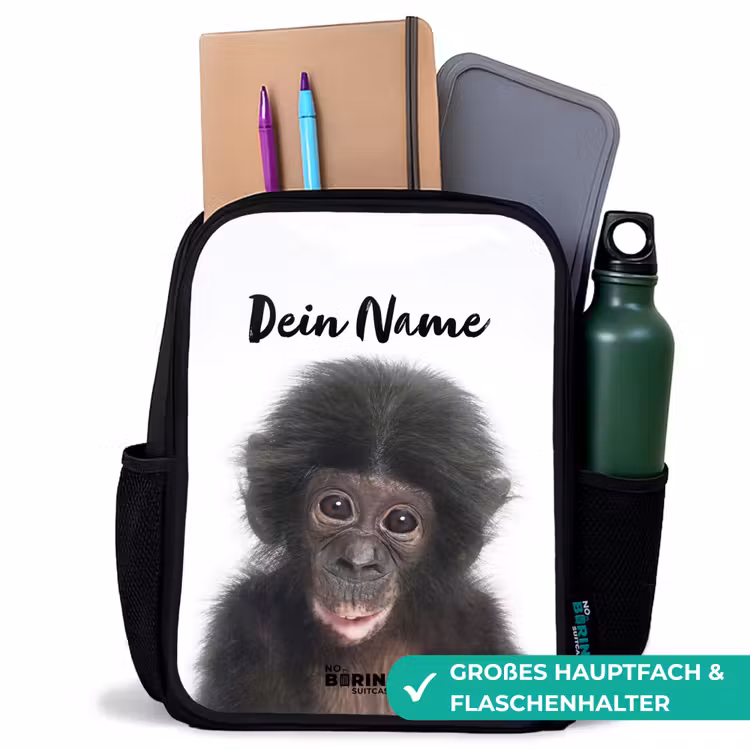 Kinderrucksack - Schwarz - Charlie Chimp — 8