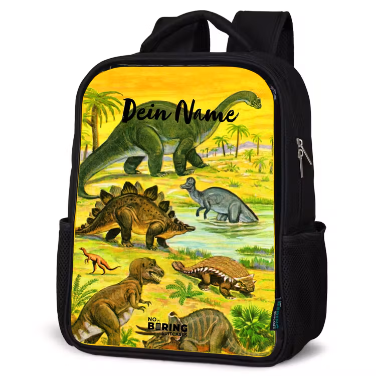 Kinderrucksack - Schwarz - Dinosaurier im Dinosaurierland — 4