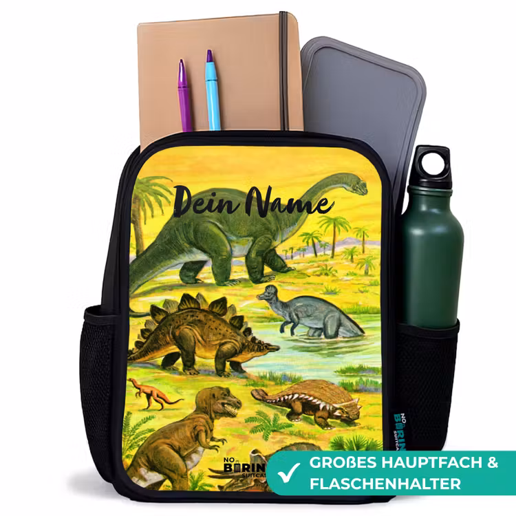 Kinderrucksack - Schwarz - Dinosaurier im Dinosaurierland — 8