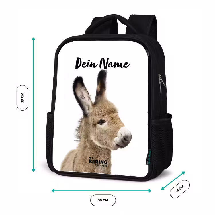 Kinderrucksack - Schwarz - Eddy Esel — 6