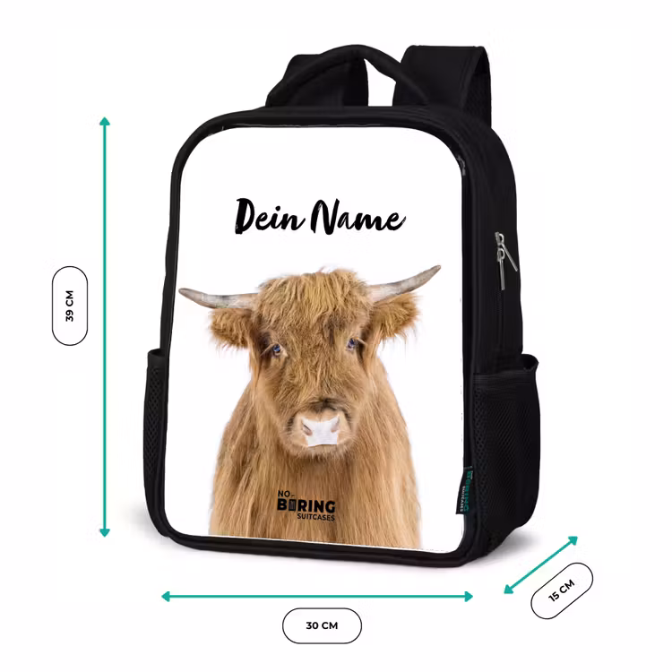 Kinderrucksack - Schwarz - Halbe Hooglander — 6