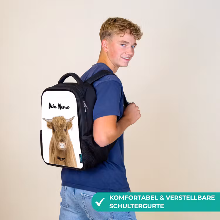 Kinderrucksack - Schwarz - Halbe Hooglander — 9